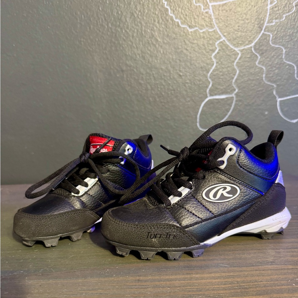 Rawlings Black and White Sneakers with Synthetic Leather Upper